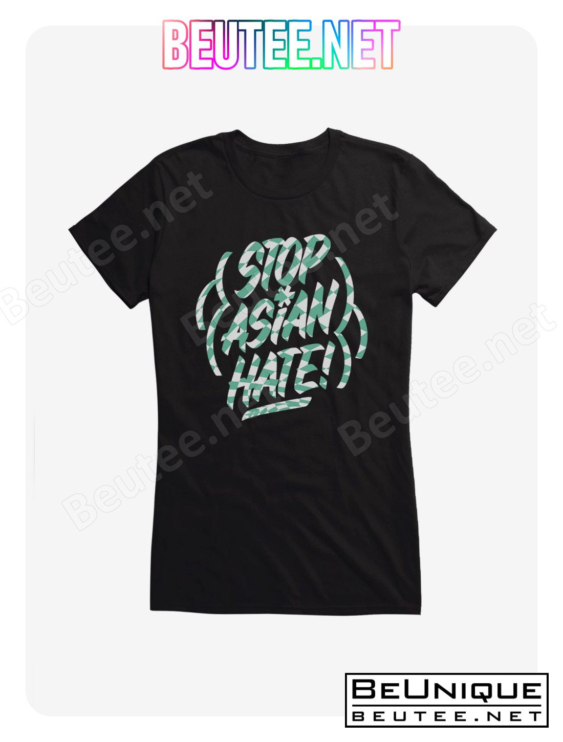 Stop Asian Hate Pattern Font T-Shirt