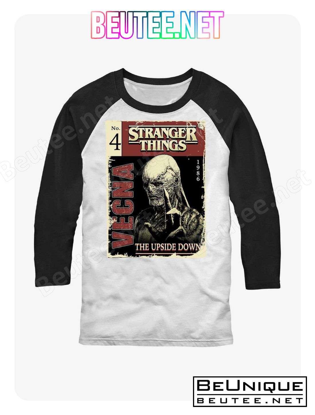 Stranger Things Vecna Pulp Comic Raglan T-Shirt