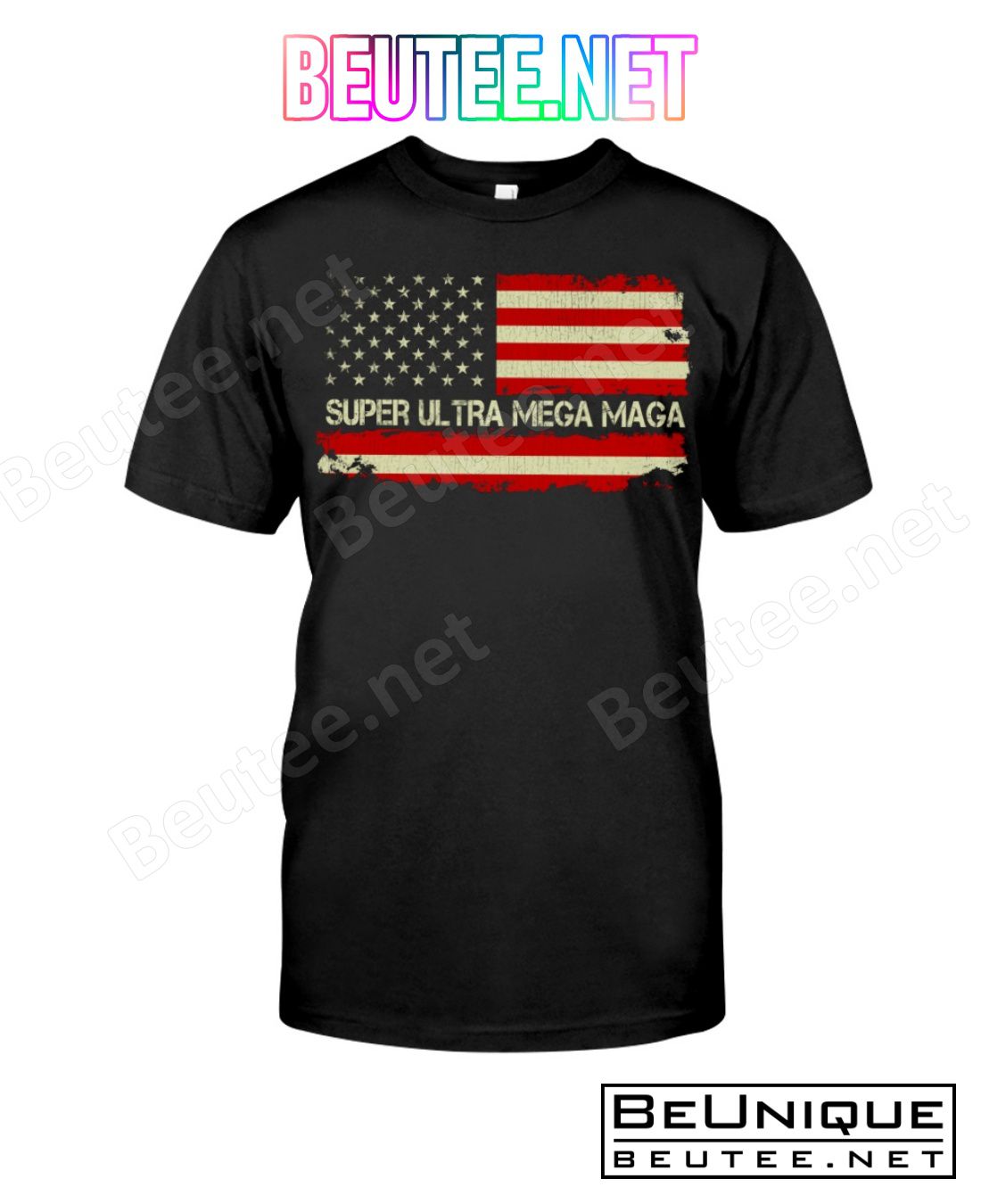 Super Ultra Mega Maga American Flag Shirt
