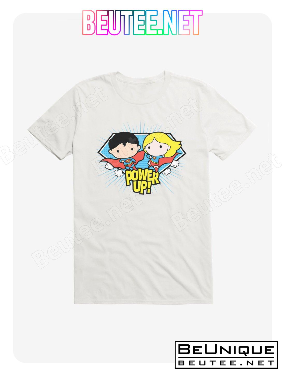 Superman And Supergirl Chibi Powerup T-Shirt