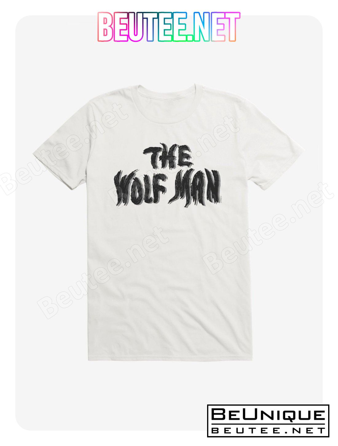 The Wolf Man Spooky Font T-Shirt