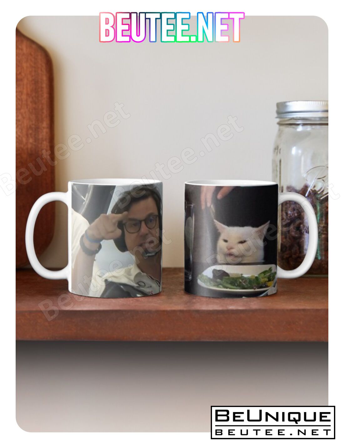 Toto Wolff Cat Meme Coffee Mug