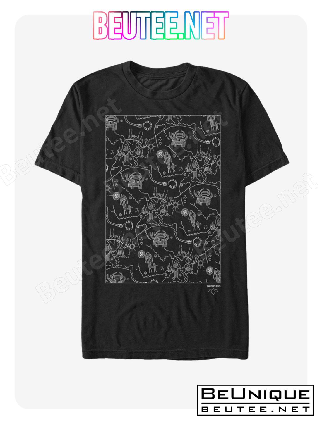 Twin Peaks Owl Cave Map T-Shirt