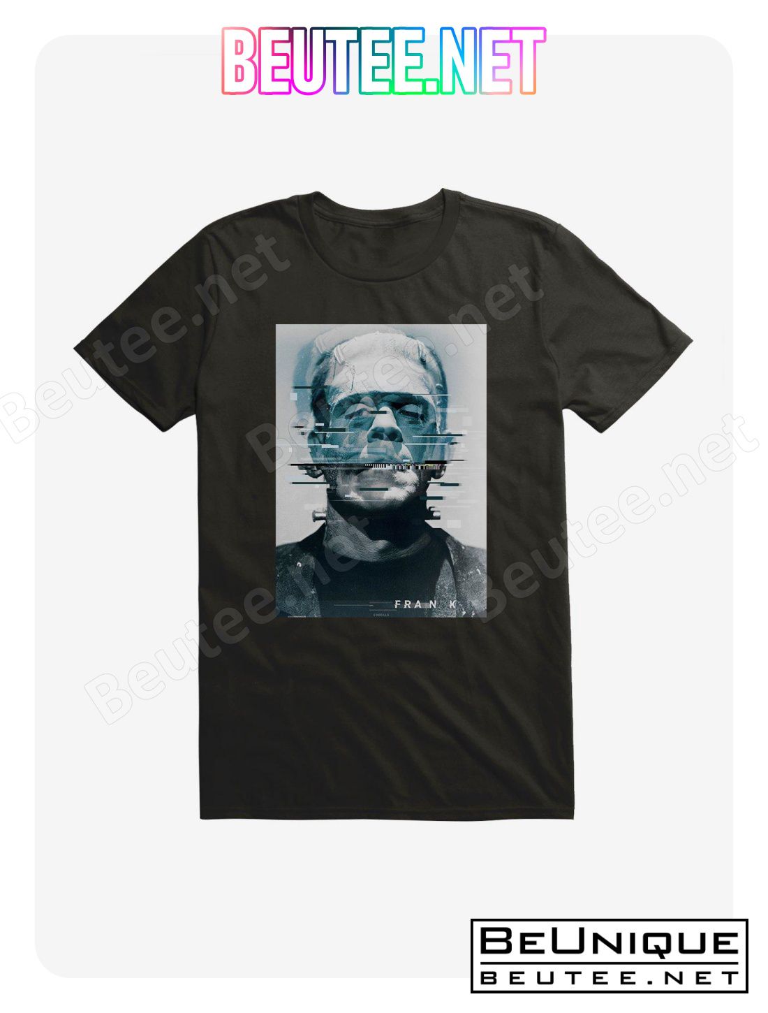 Universal Monsters Frankenstein Distorted Face T-Shirt