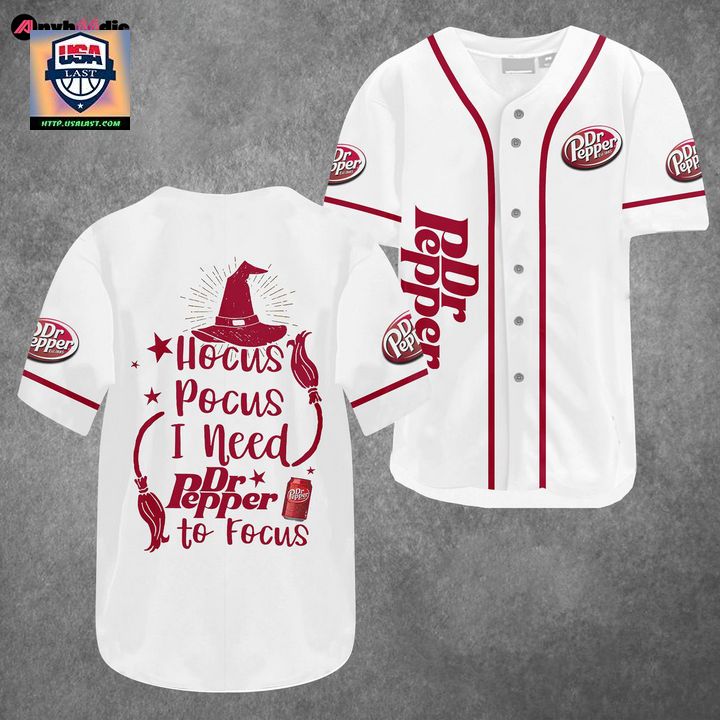Wholesale Hocus Pocus I Need Dr Pepper To Focus Halloween Baseball Jersey