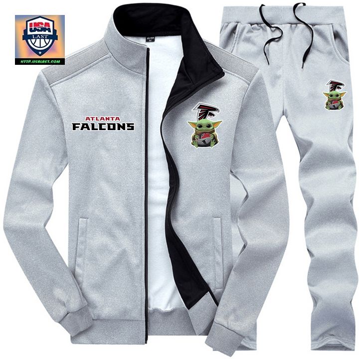 Baby Yoda NFL Atlanta Falcons 2D Tracksuits Jacket - Such a charming picture.